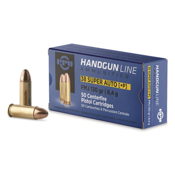 PPU Handgun Line .38 Super box of 50 130GR